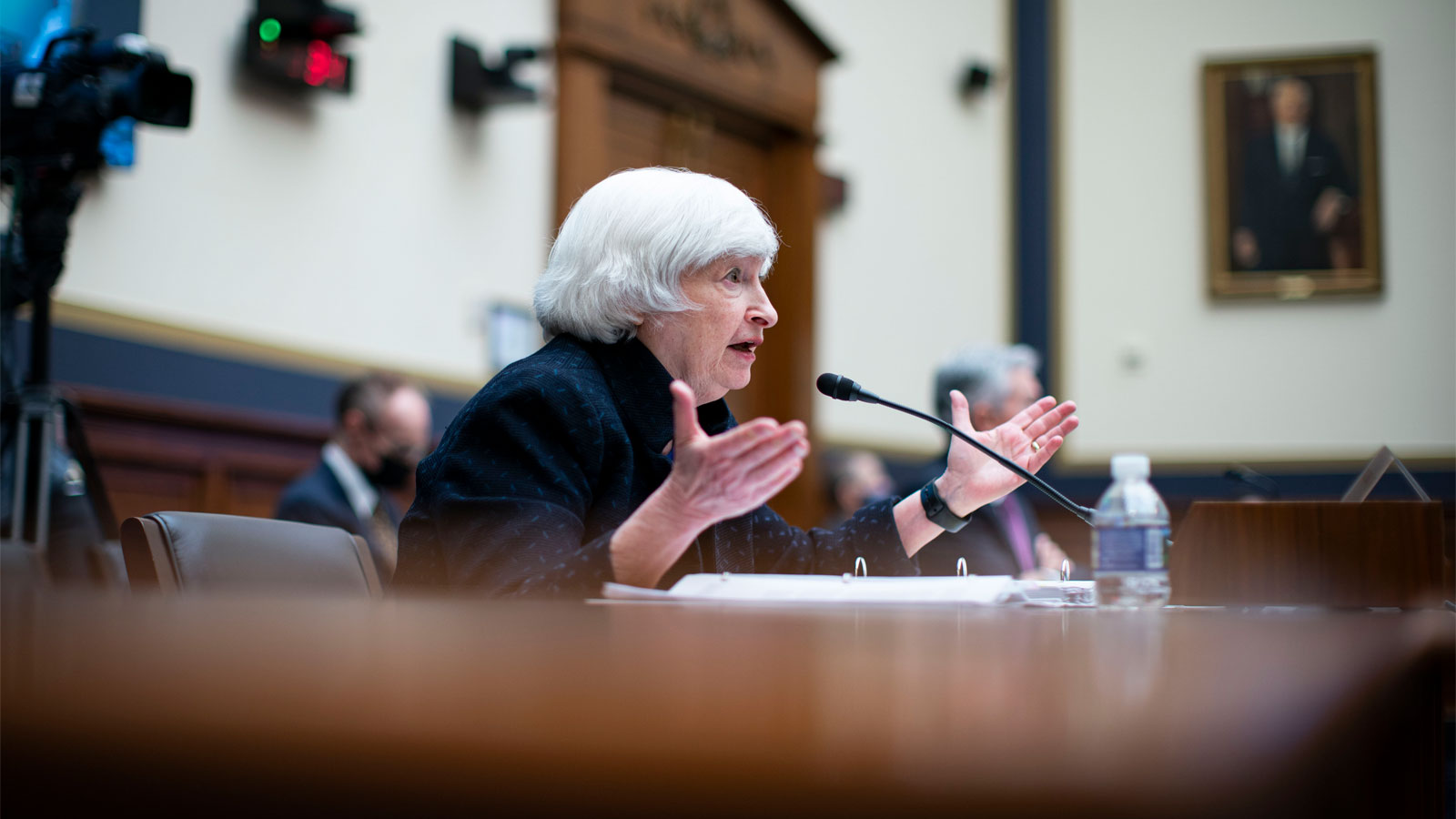 U.S. Treasury secretary Janet Yellen speaking