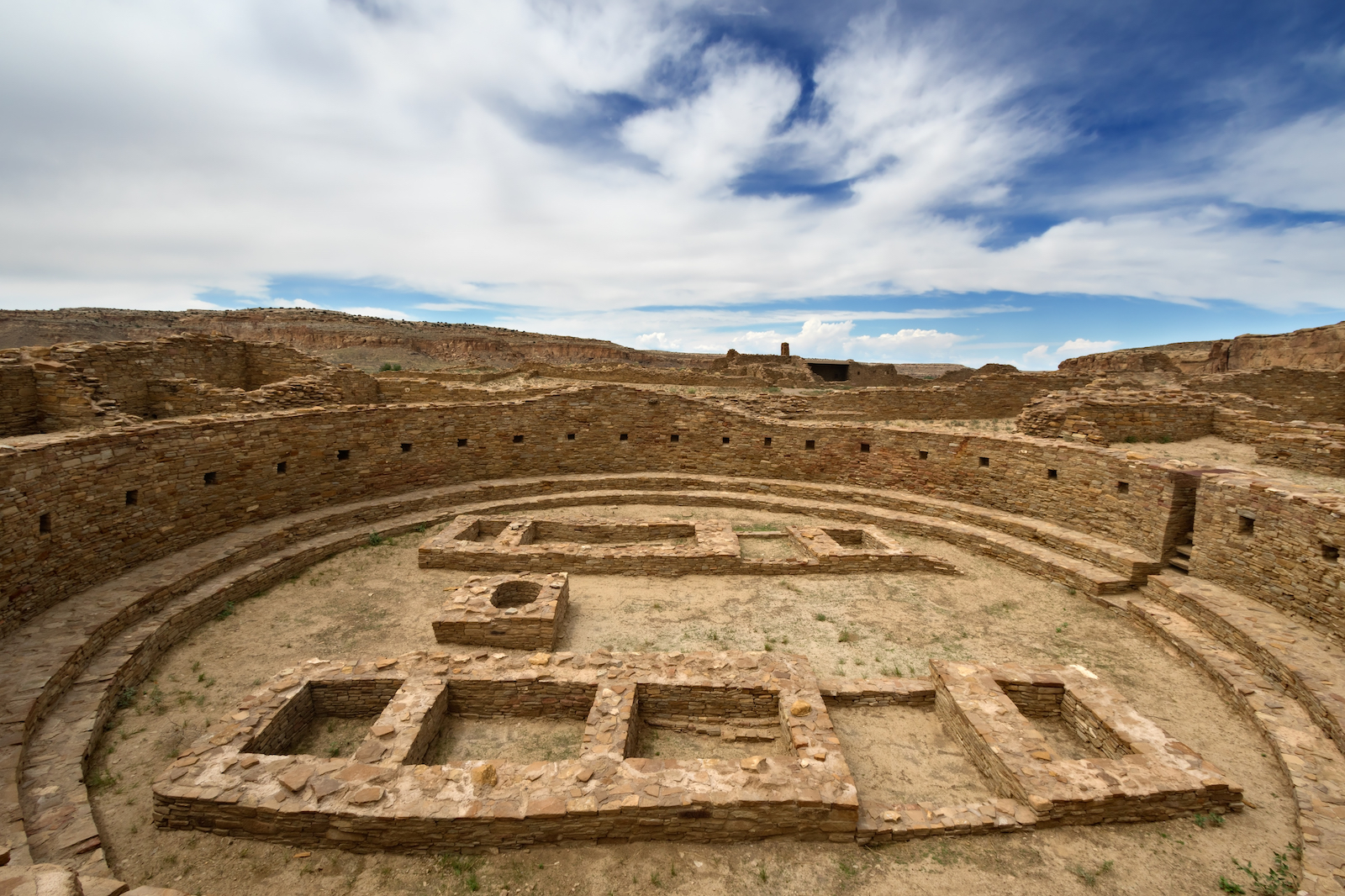 Great Kiva at Pueblo Bonito Ruin Chaco Culture National Historic Park New Mexico