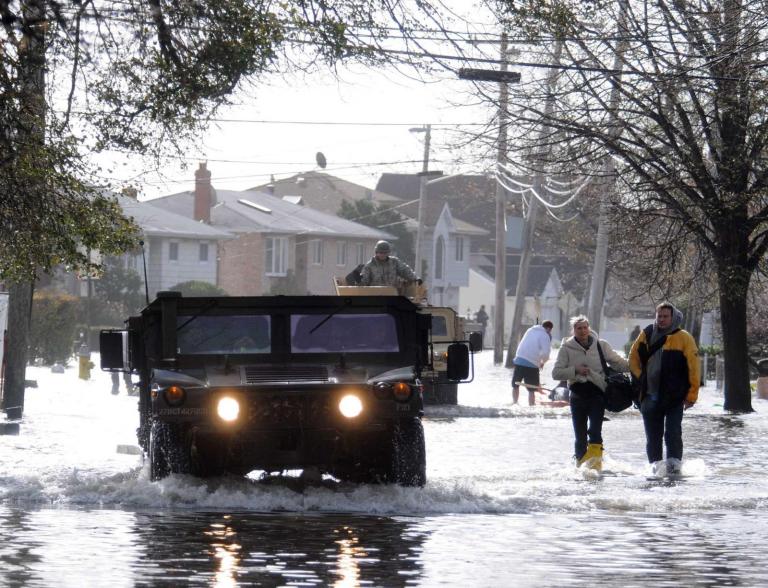 NATIONAL GUARD PATROLS STREETS AFTER SUPERSTORM SANDY