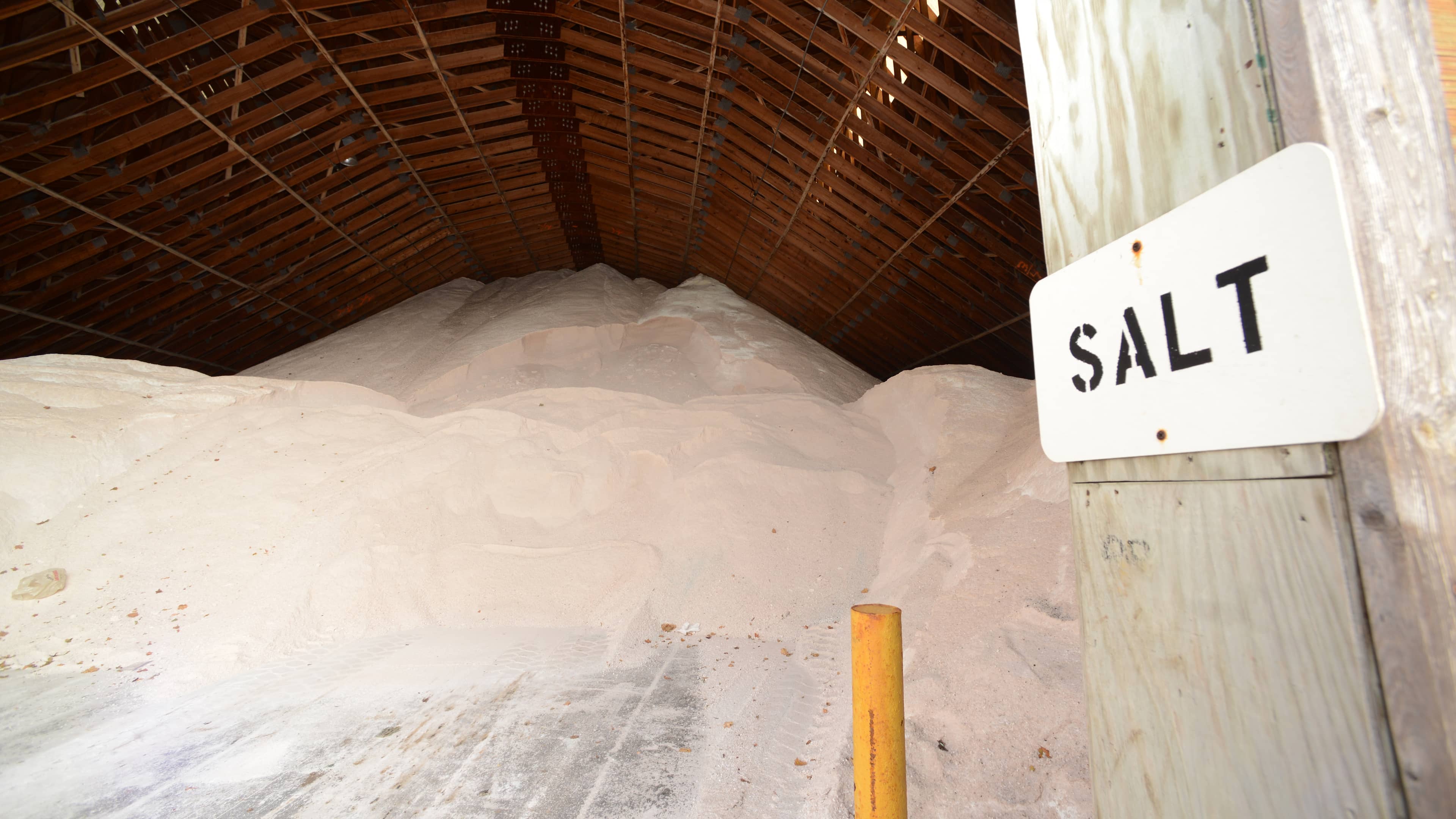 A large pile of salt stored in Pennsylvania.
