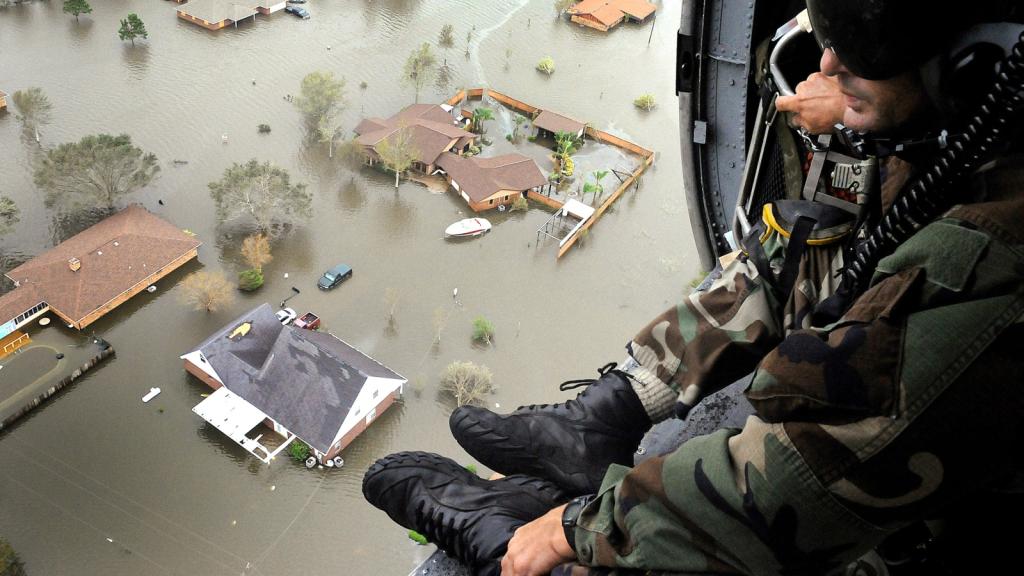 photo of damage caused by Hurricane Ike in Texas in 2008