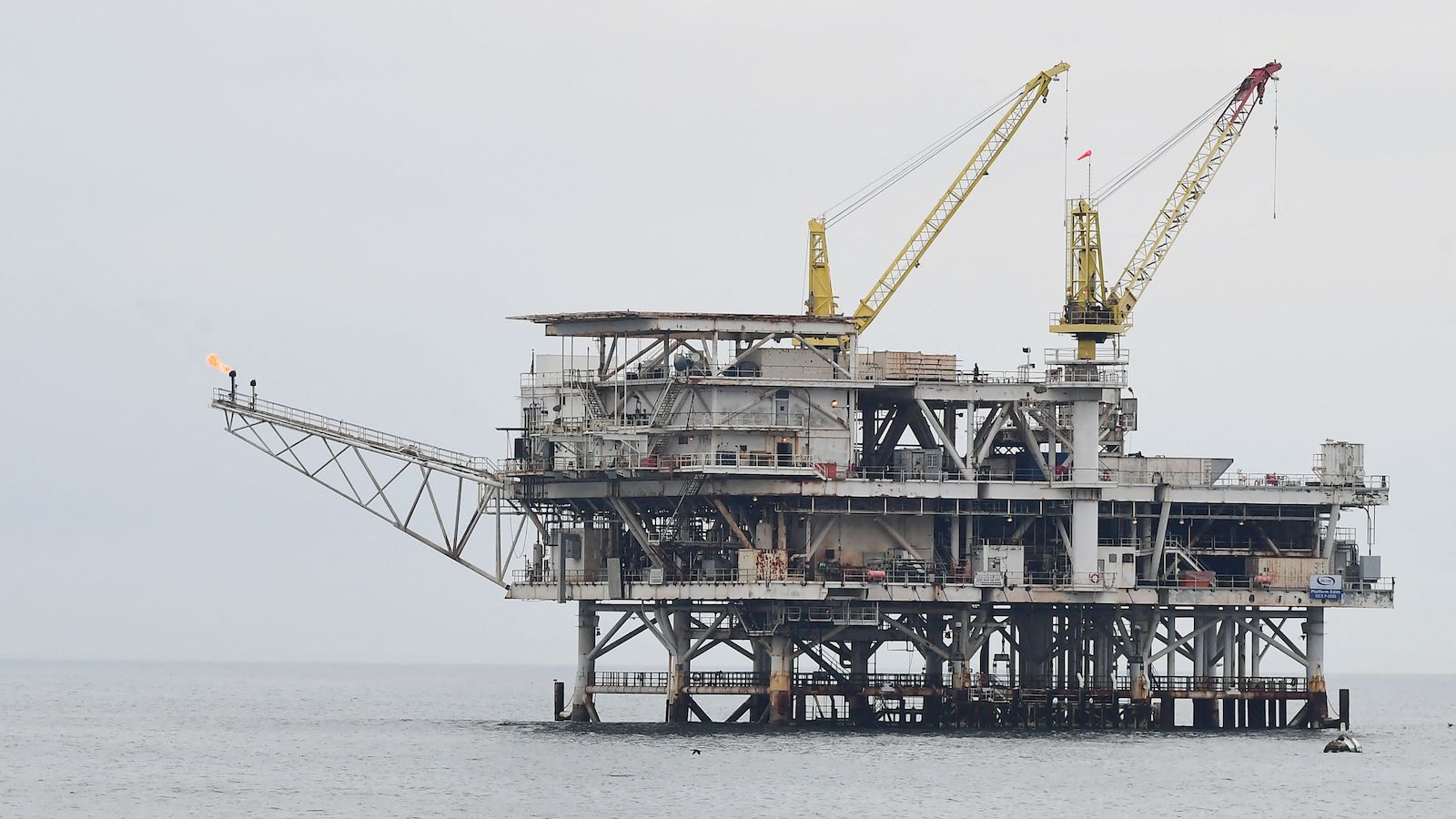 an offshore oil drilling platform