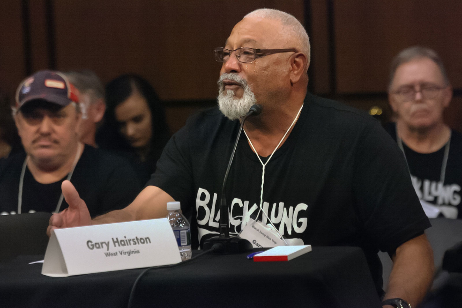 Gary Hairston of the Black Lung Association testifies at a Senate panel in 2019.