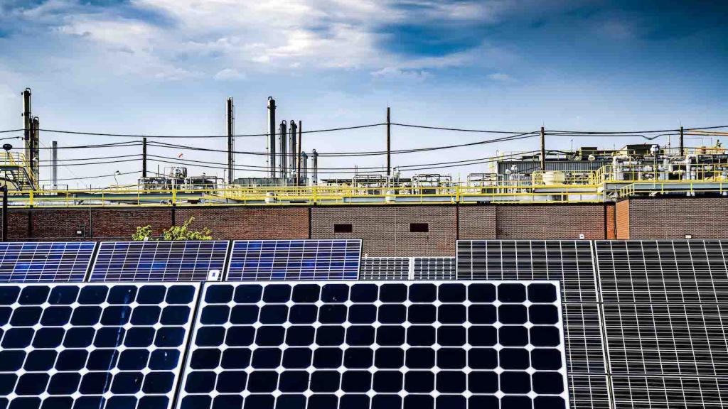 Semiconductors against a blue sky