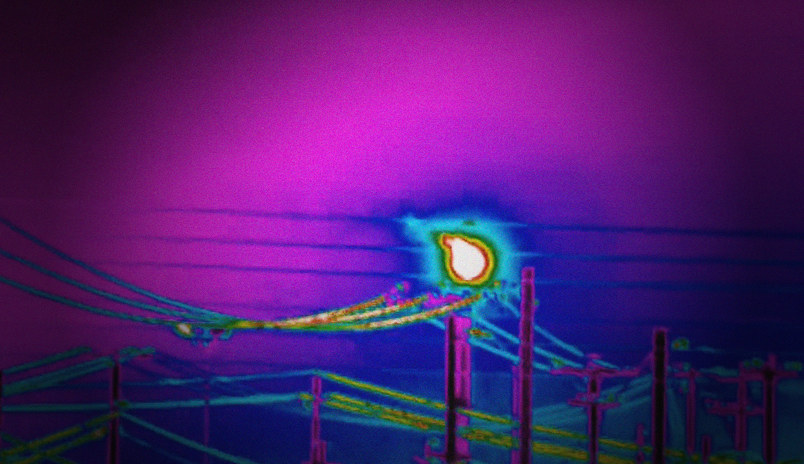 Fugitive emissions captured by an infrared camera at the Elk Hills Power Plant in Kern County, California.