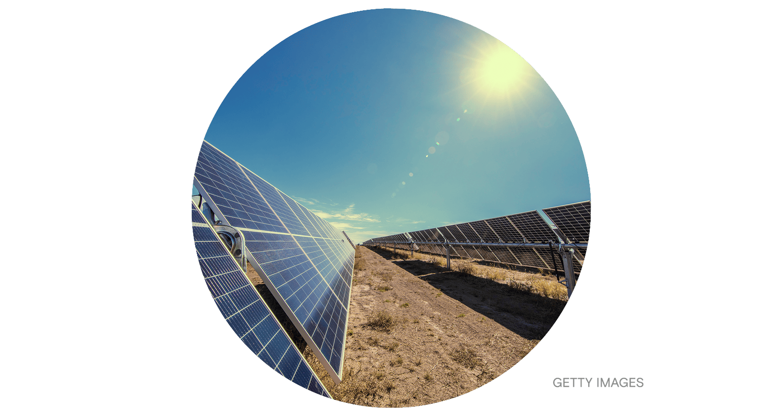 A solar farm in Central California