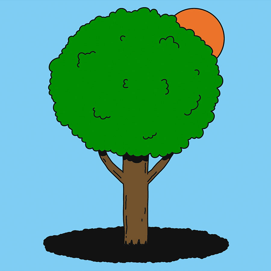 Illustration of a tree blocking out the sun