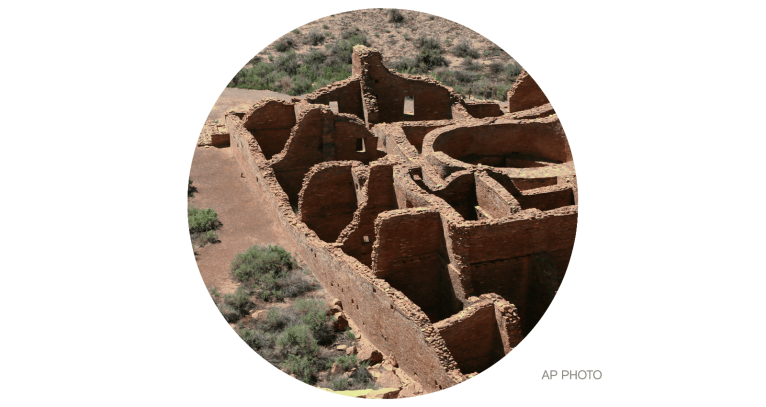 Pueblo Bonito, the largest archeological site at the Chaco Culture National Historical Park