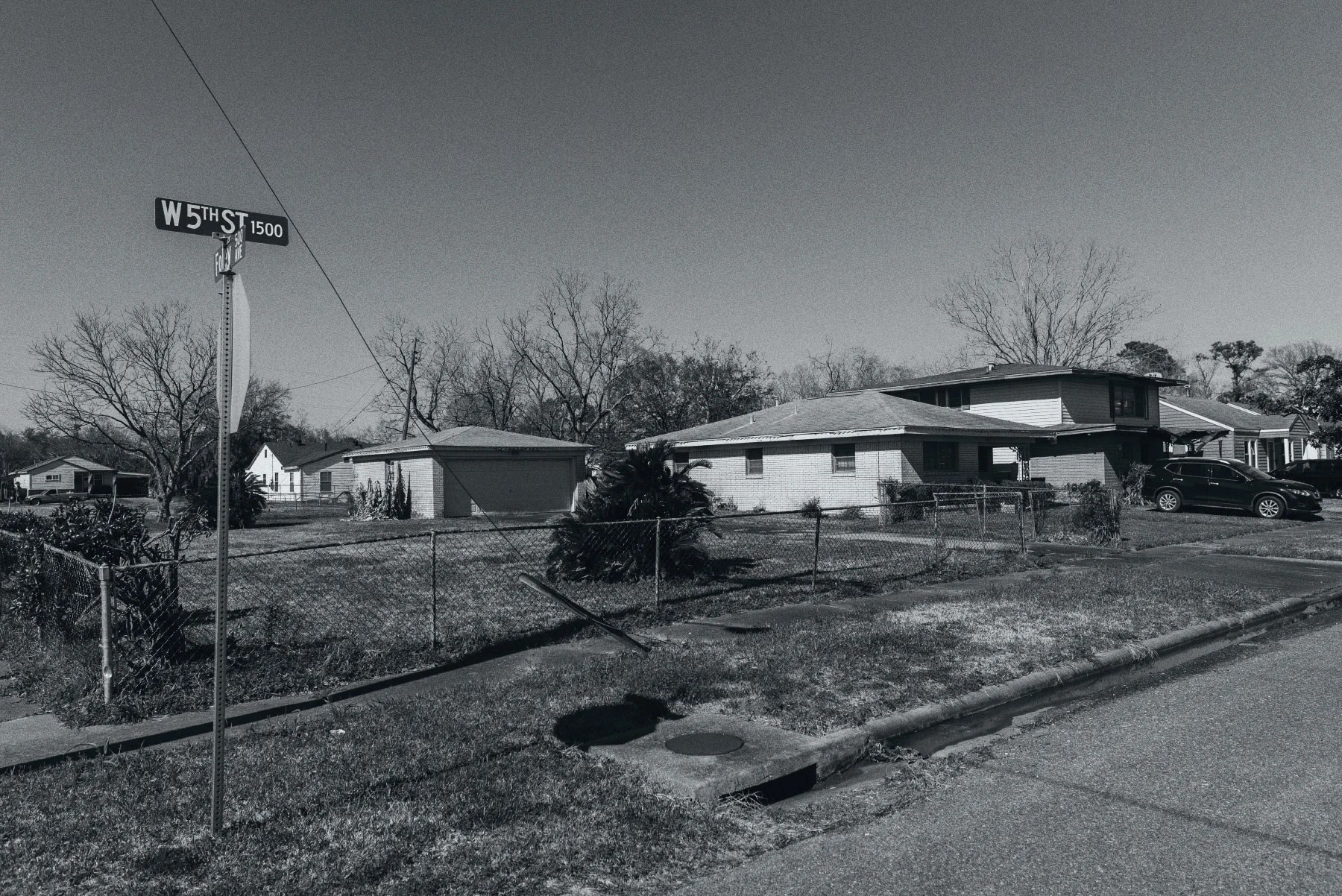 Homes in a residential neighborhood in Port Arthur Texas