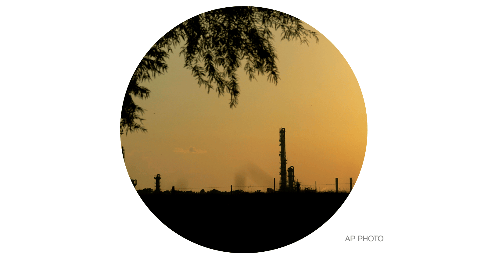 The Denka Performance Elastomer Plant at sunset in Reserve, La.