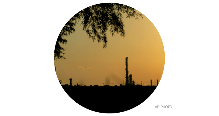 The Denka Performance Elastomer Plant at sunset in Reserve, La.