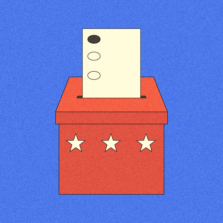 Illustration of ballot box