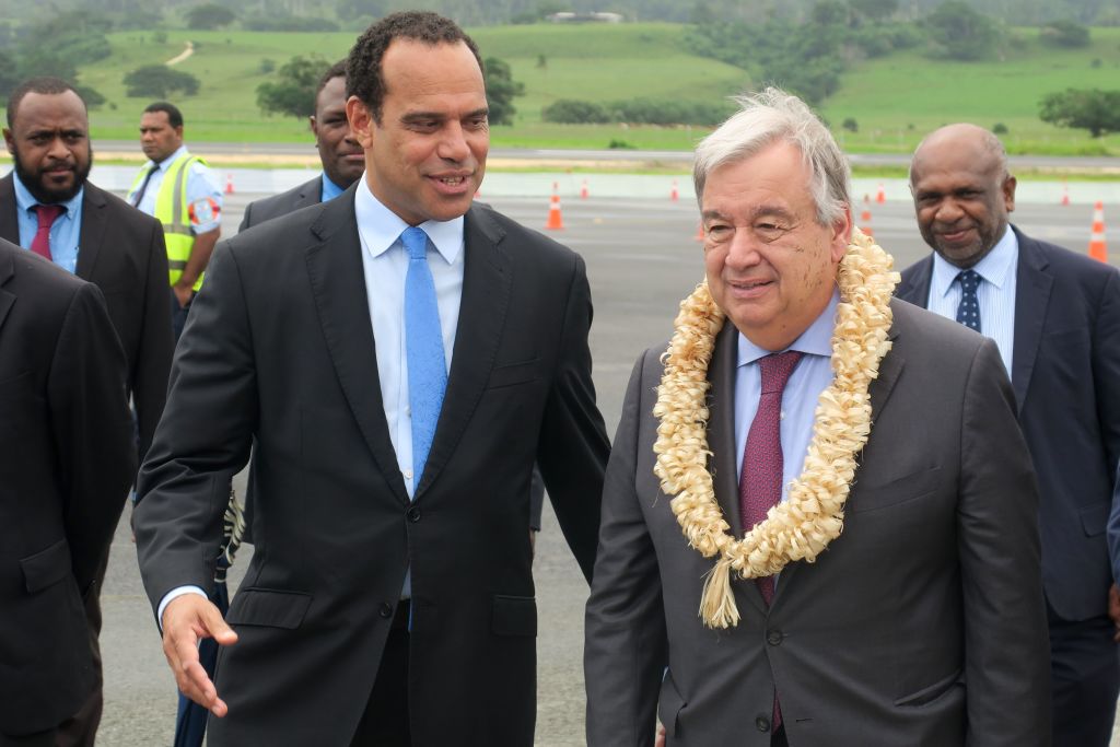 Ralph Regenvanu welcomes former United Nations Secretary General Antonio Guterres