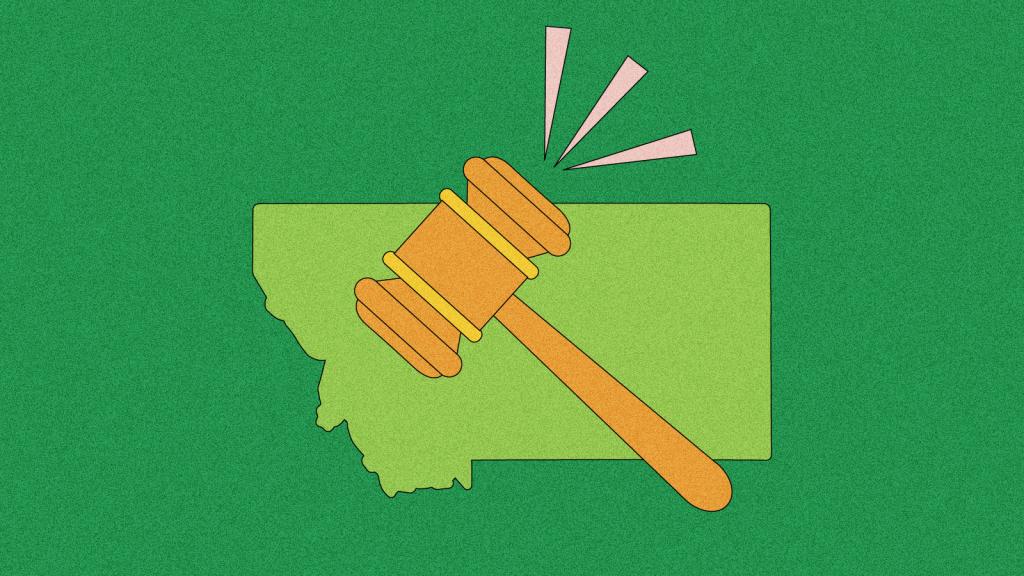Illustration of gavel on top of Montana