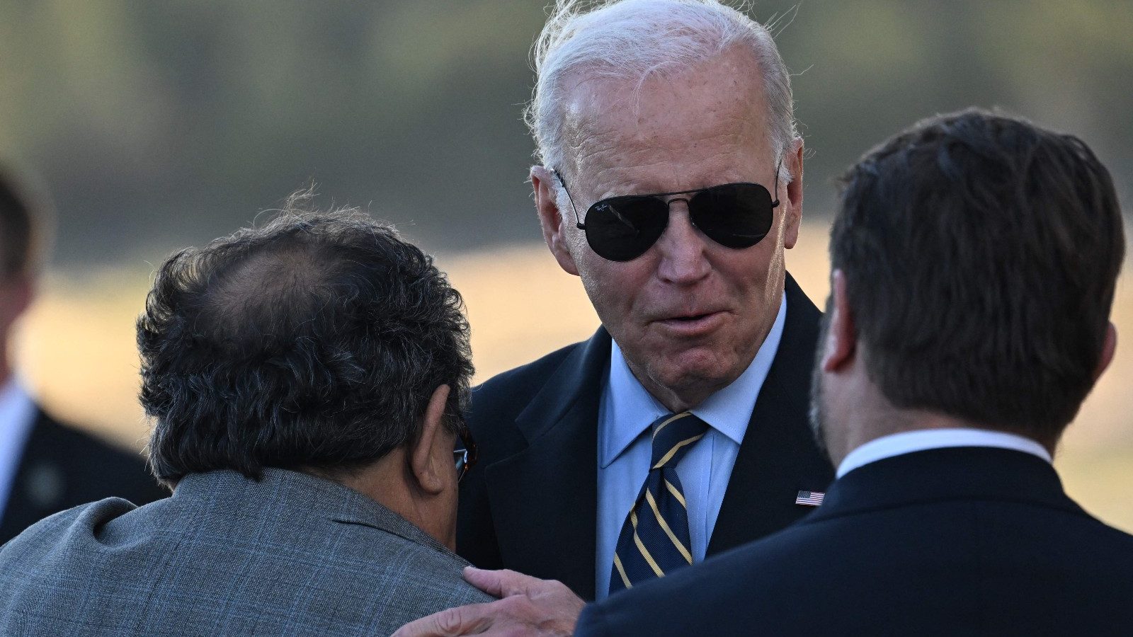 Biden, hug sunglasses