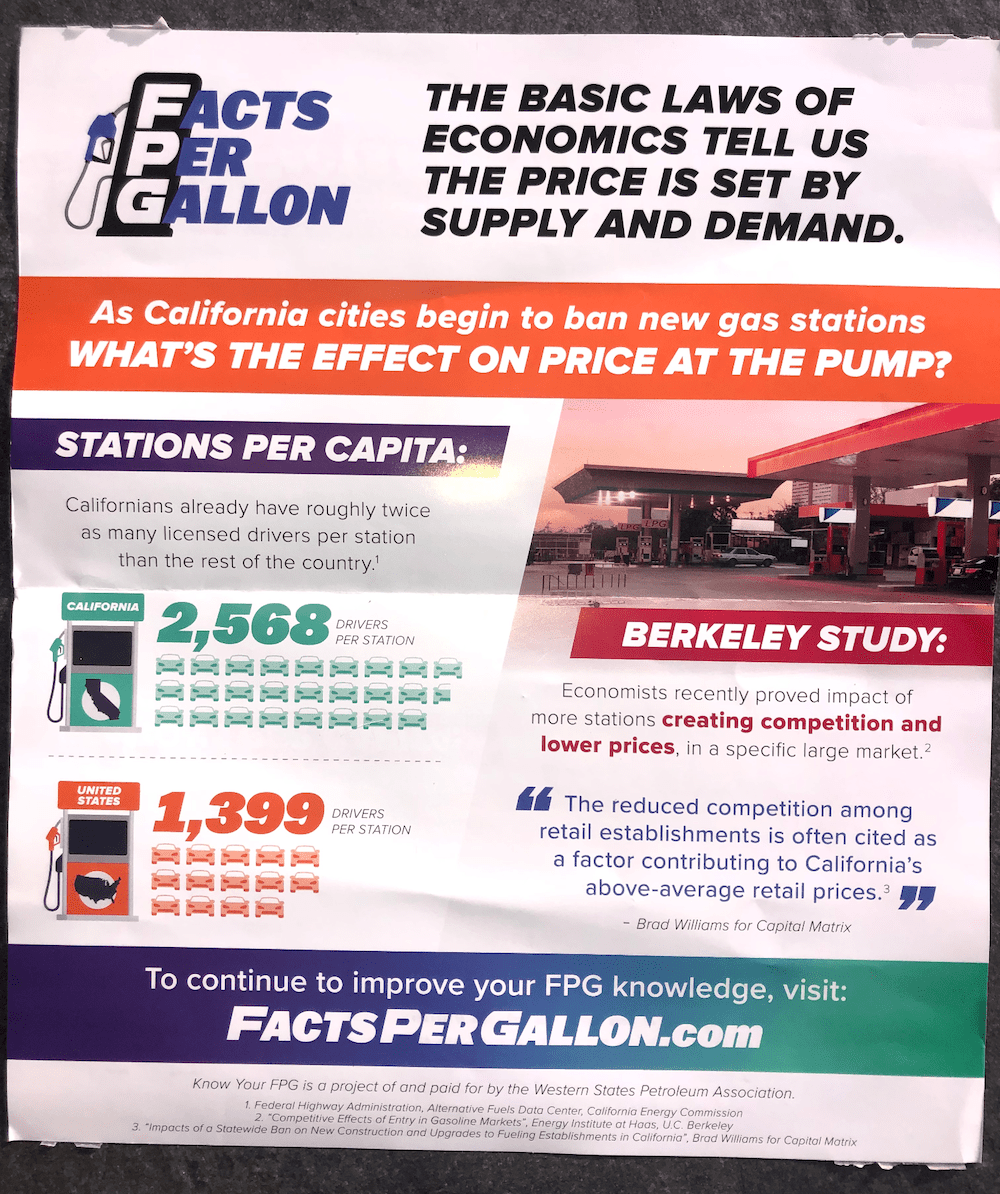 a flyer titled facts per gallon with subhed: 