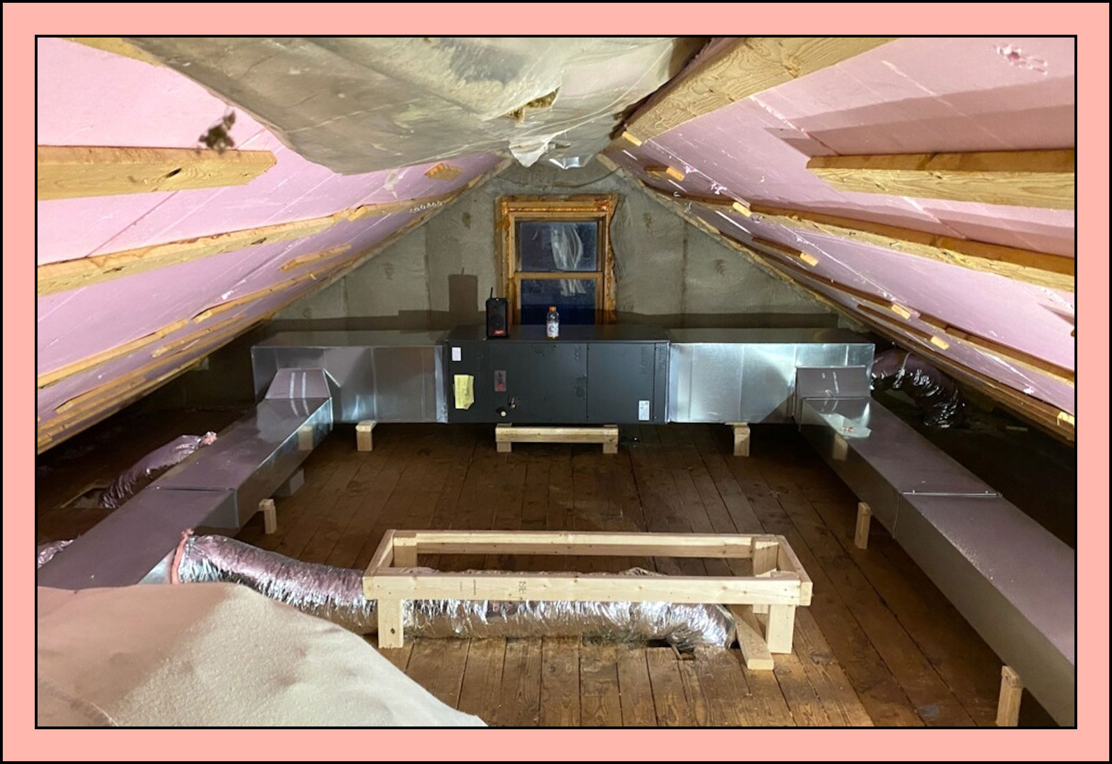 Ductwork in TIk's attic