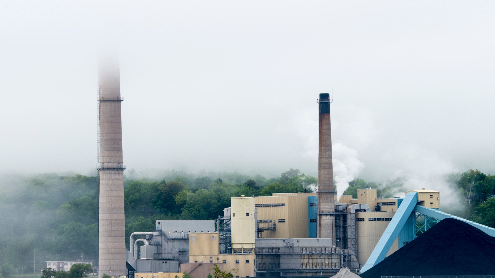 Smoke rising from a coal-fired power plant