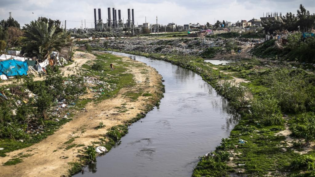 View of an estuary going through Gaza.