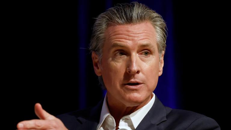 Close-up of California Governor Gavin Newsom