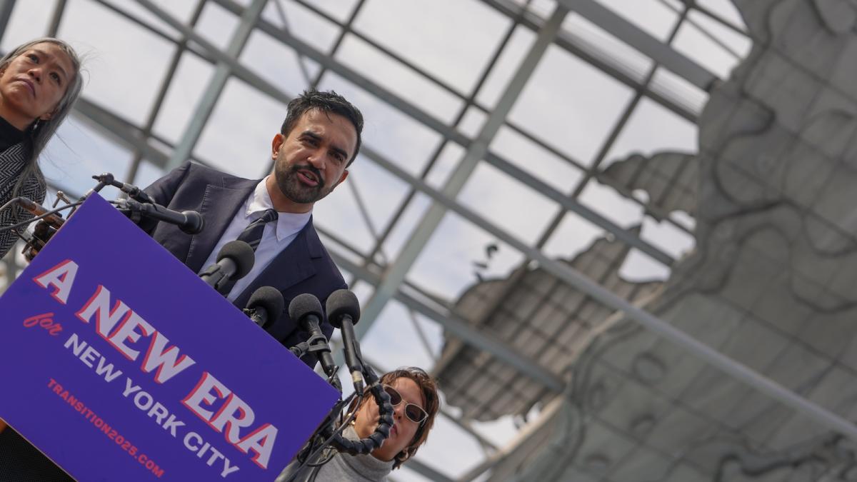 New York City mayor-elect Zohran Mamdani speaks during a press conference