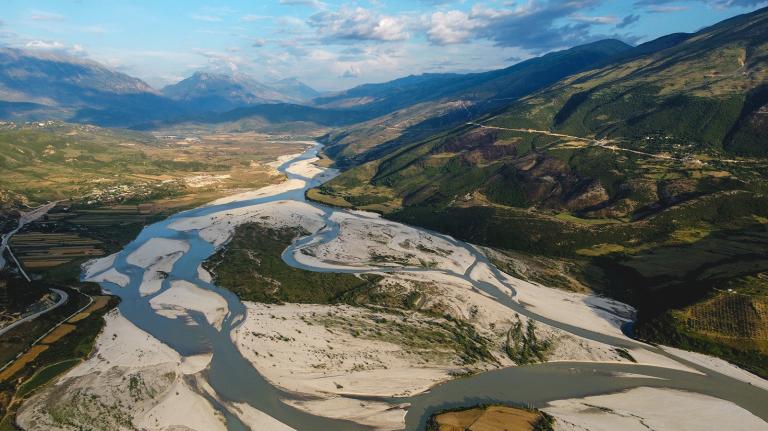 Vjosa River, near Qesarat, Albania