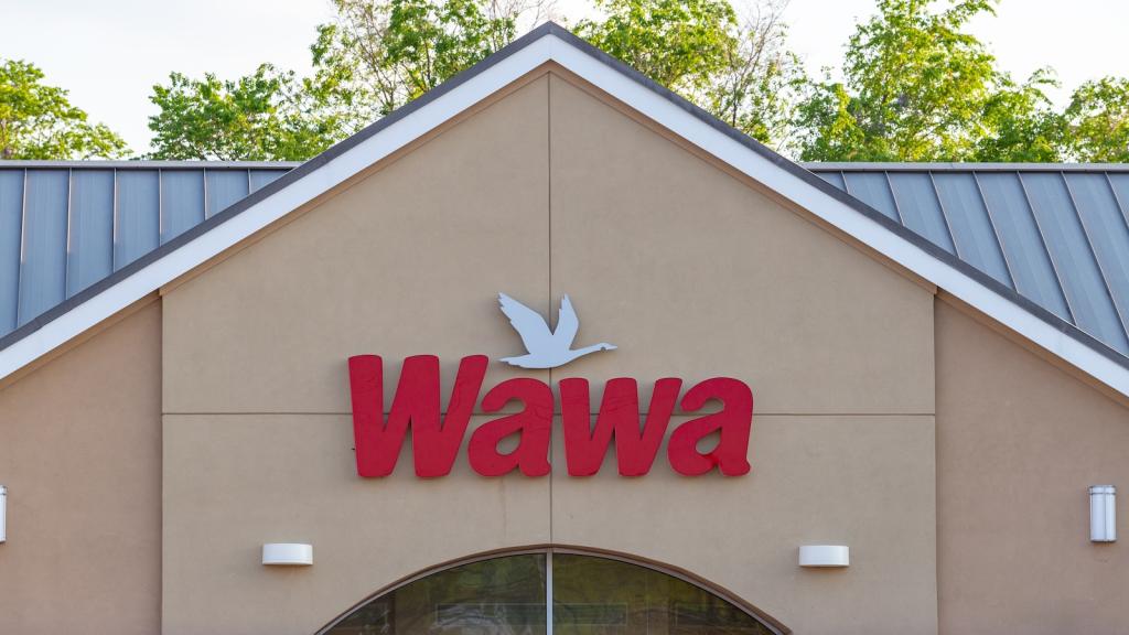 a wawa convenience store sign with its logo visible