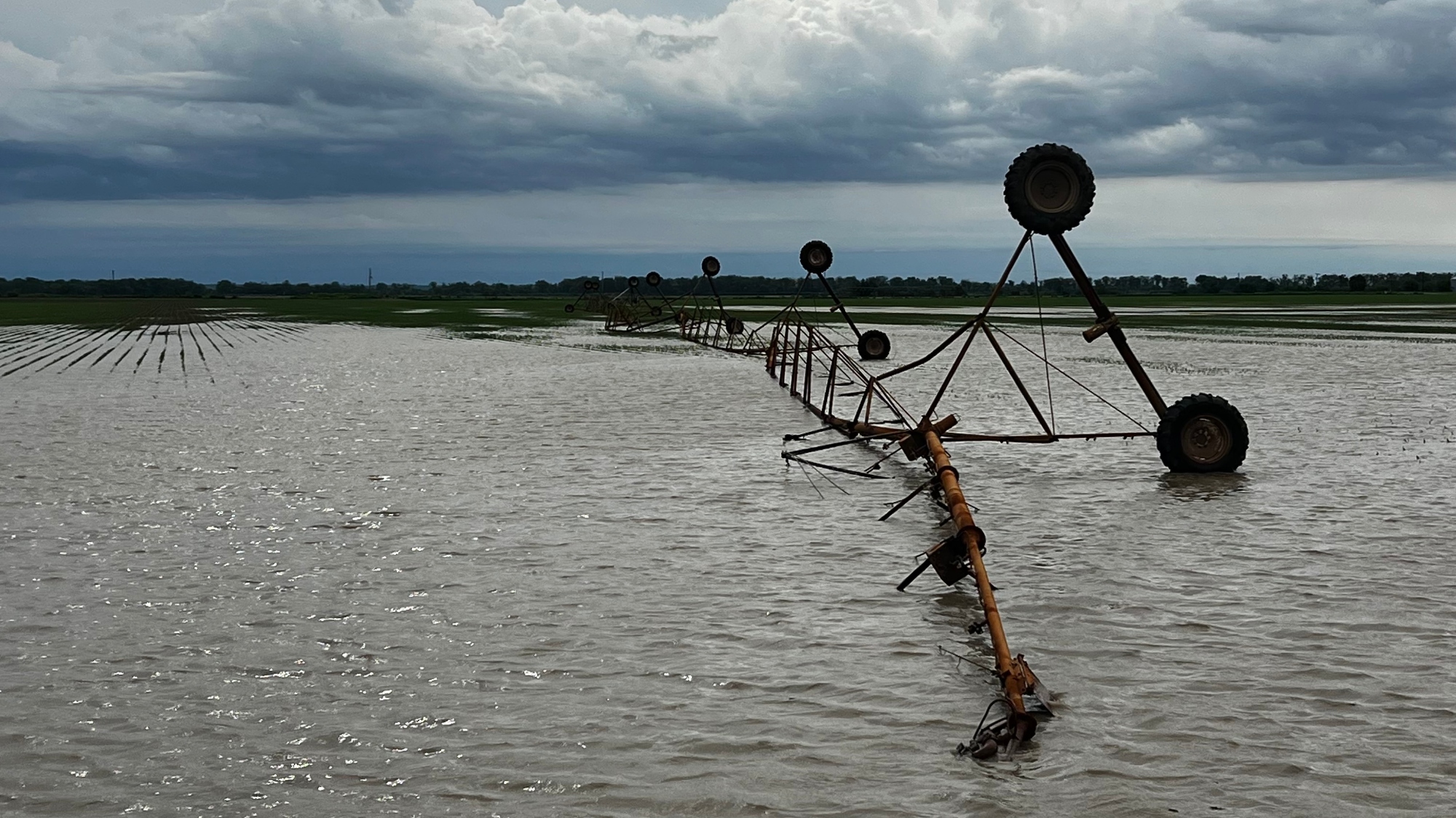 Quentin Connealy’s farmland in Burt County, Nebraska flooded three times in 2019. When forecasts allow enough notice, Connealy tries to take steps to protect his farming equipment.