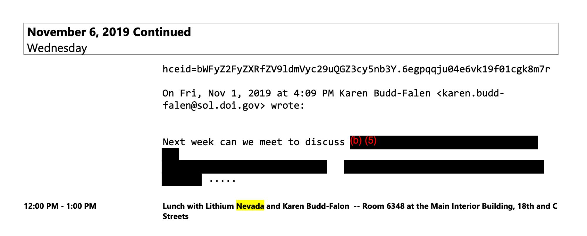 A screenshot of an email