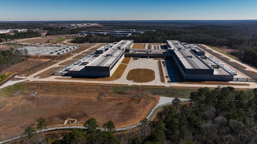 Meta's Stanton Springs Data Center is seen Tuesday, Jan. 13, 2026, in Newton County, East of Atlanta.