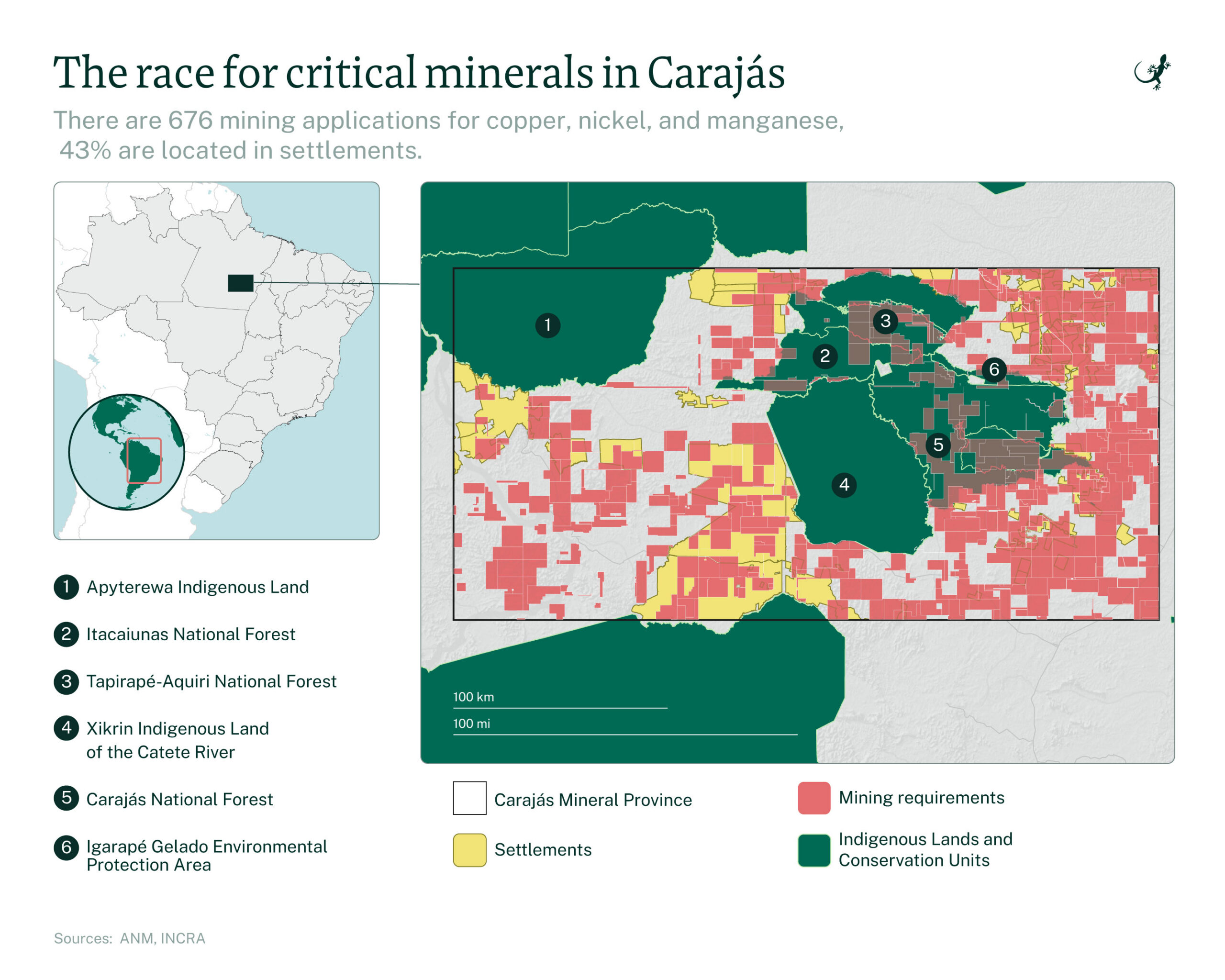 A map of the critical minerals in Carajas
