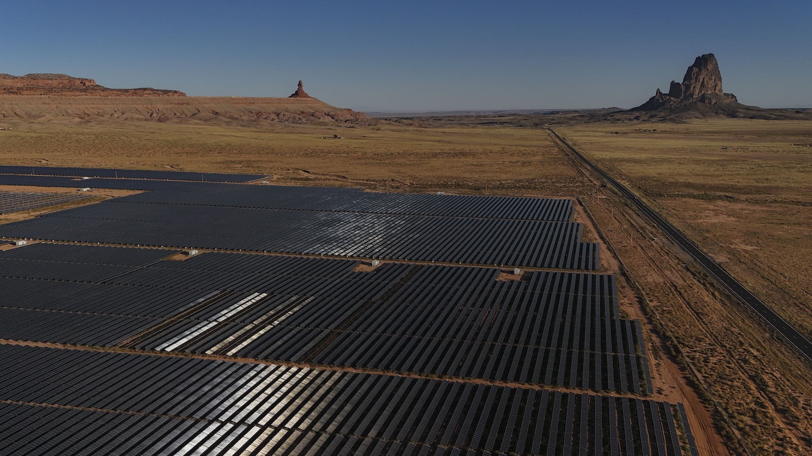 solar panels in desert