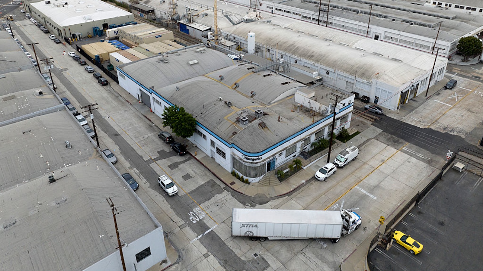 Aerial shot of a sterilization facility