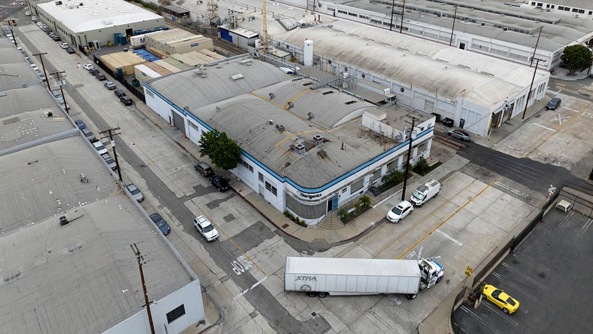 Aerial shot of a sterilization facility