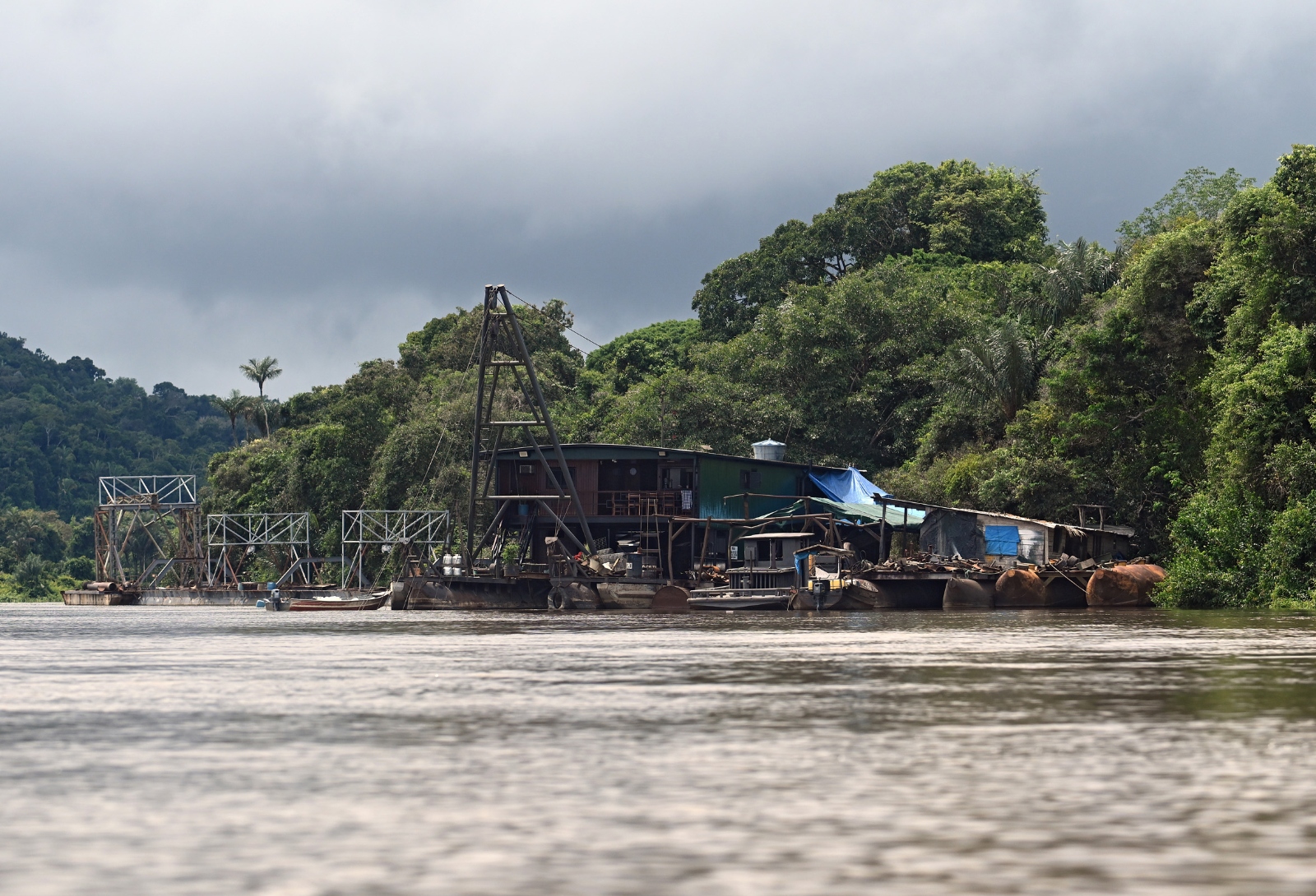 The view of a wide river