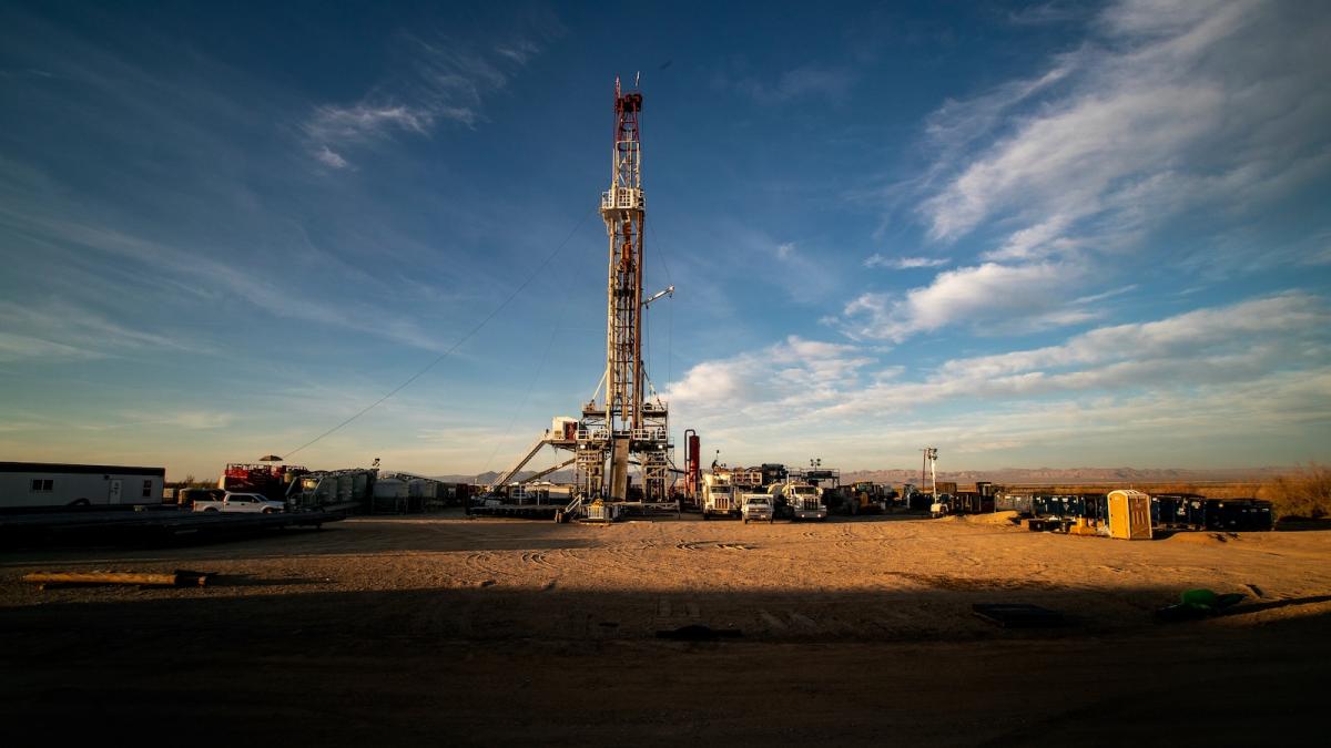 A geothermal well is seen on the banks of the Salton Sea.