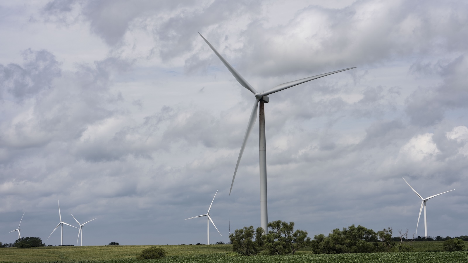 Milligan Wind, EDF Power Solutions, operates wind turbines, seen on July 30, in Saline County.