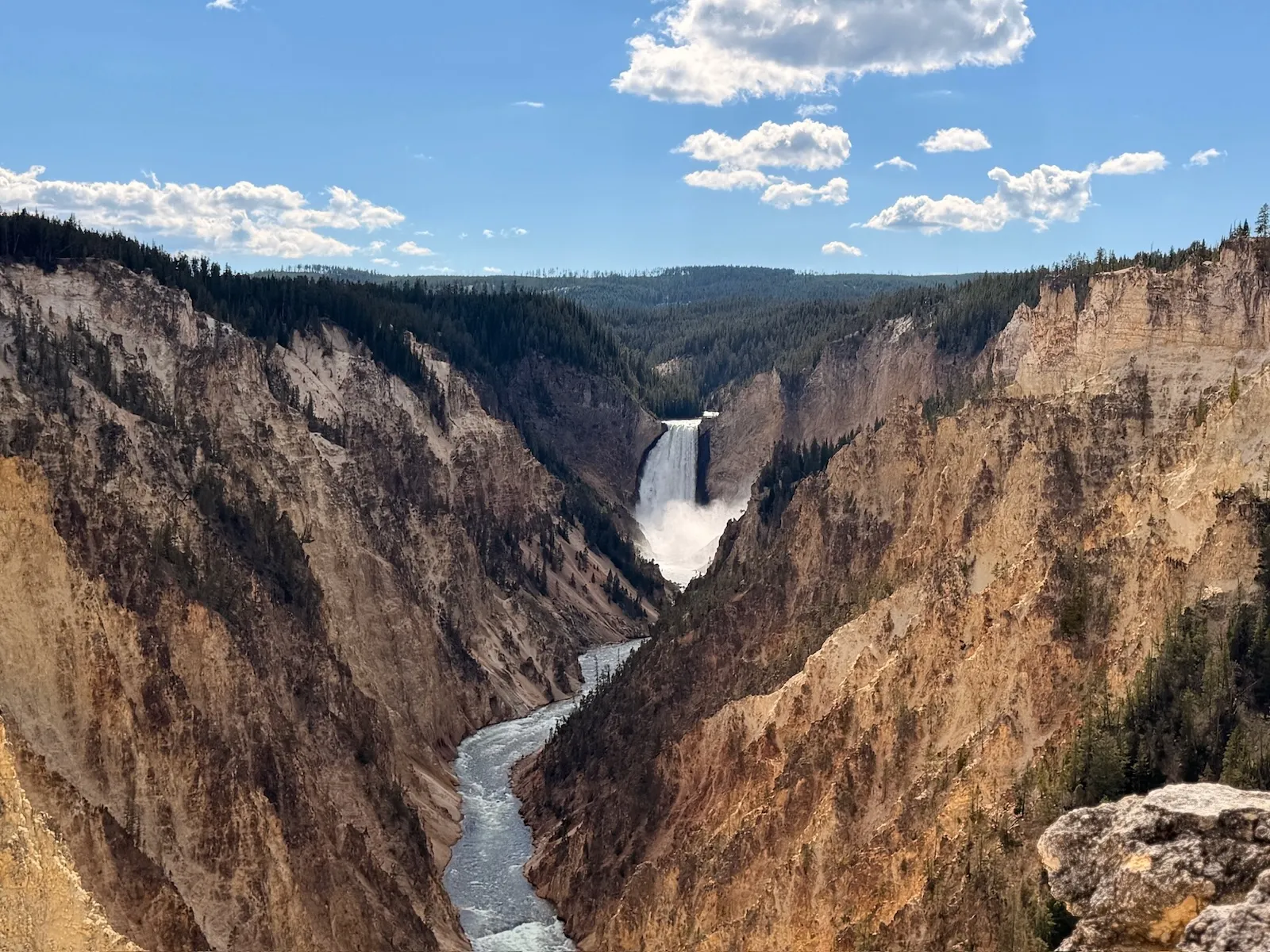 A waterfall in Yellowstone national park