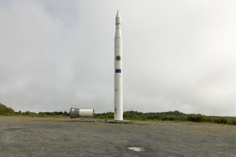 A rocket as part of an Alaskan monument