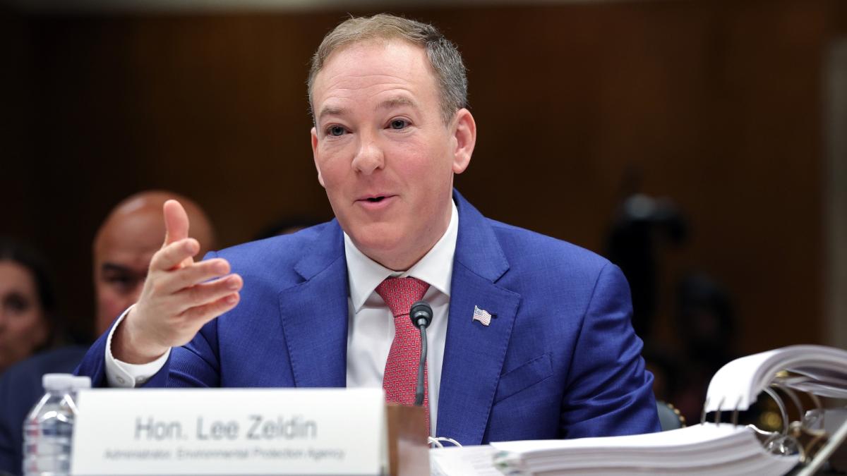 Environmental Protection Agency chief Lee Zeldin testifies before the Senate Appropriations Committee in Washington, DC, on May 13, 2026.